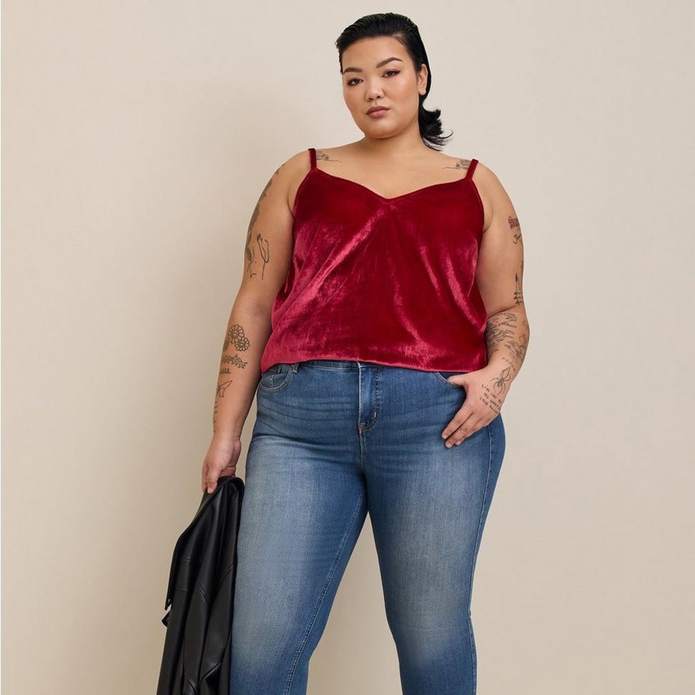 Sophie Red Velvet Swing Cami 1X (14/16)